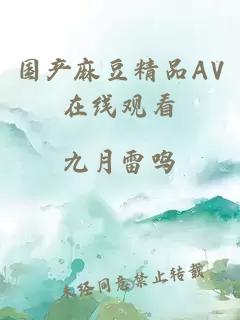 国产麻豆精品AV在线观看